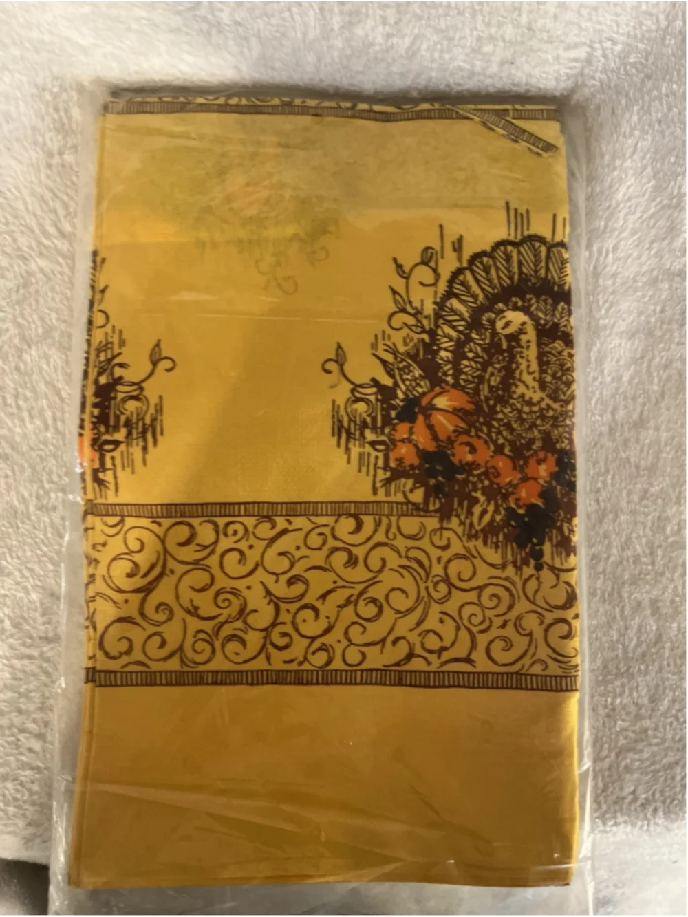 Vintage Thanksgiving Turkey Paper Table Cloth C. A. Reed USA 52